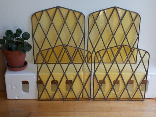 Antik glas scheiben - 7,