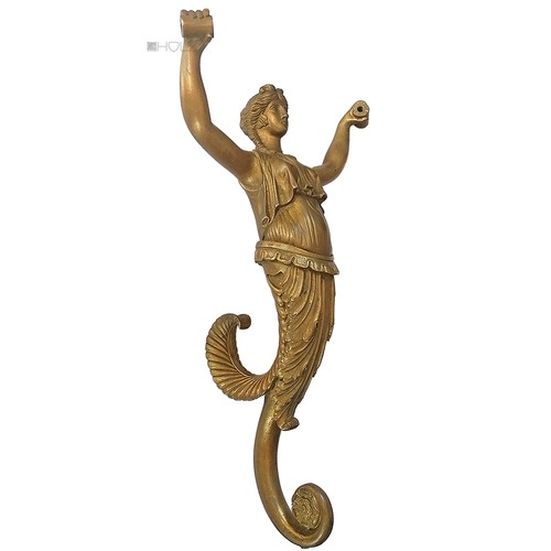 Bronze wand lampe antik figur - wand,