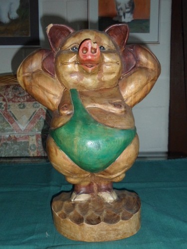 Holzschwein geschnitzt alte - holzschwein,,